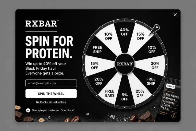 The Flavor Wheel — popup concept inspired by rxbar.com