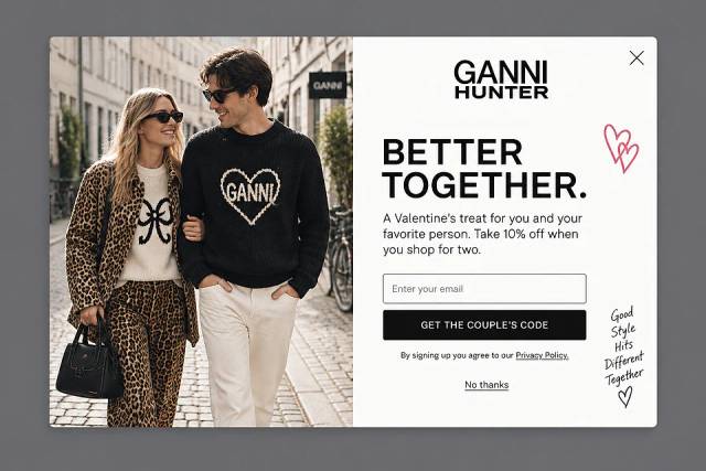 The Editorial Duo — popup concept inspired by ganni.com