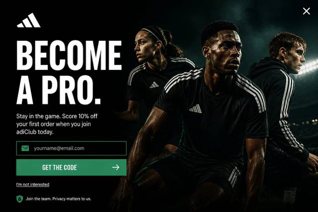 Full-Bleed Performance — popup concept inspired by adidas.com
