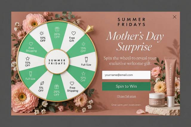 Spring Spin — popup concept inspired by summerfridays.com