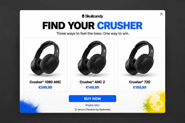 The Essential Trio — popup concept inspired by skullcandy.eu