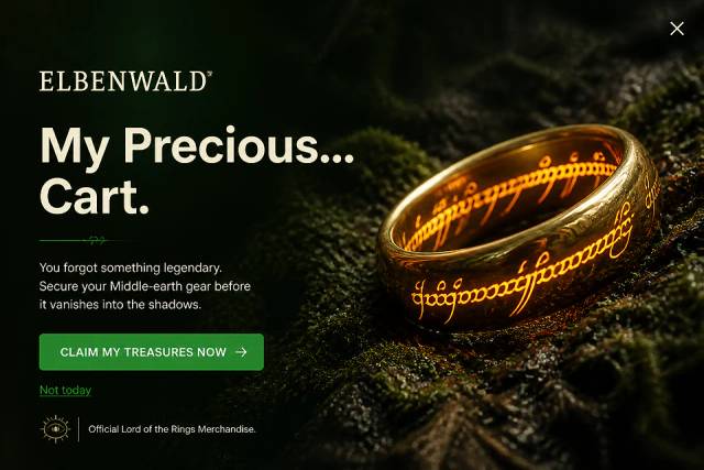 One Ring Immersion — popup concept inspired by elbenwald.com