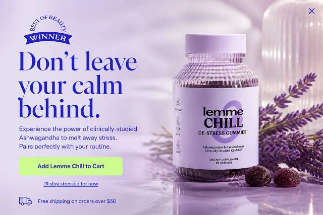 The Serenity Suite — popup concept inspired by lemmelive.com