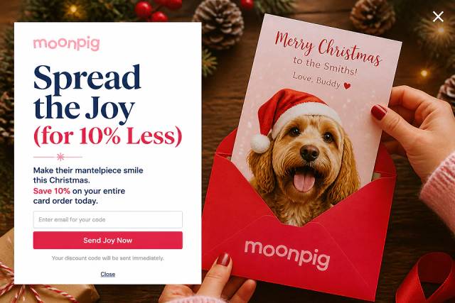 The Magic of Mail — popup concept inspired by moonpig.com