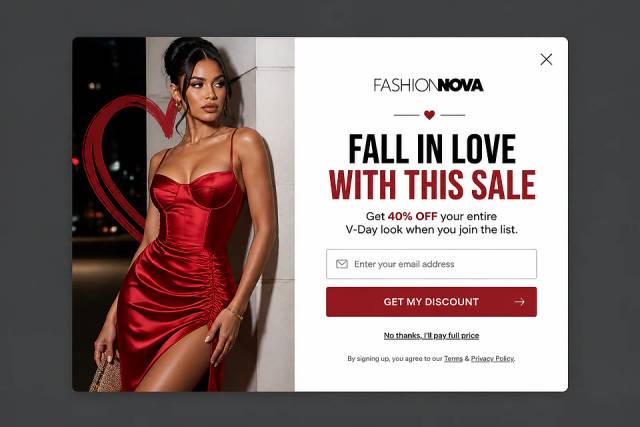 Date Night Editorial — popup concept inspired by fashionnova.com