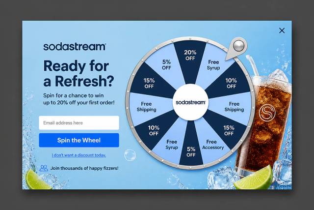 Flavorful Burst — popup concept inspired by sodastream.com