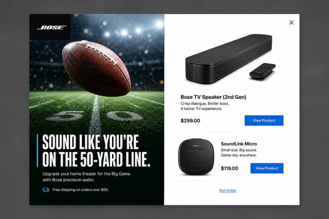 The Stadium Experience — popup concept inspired by bose.com