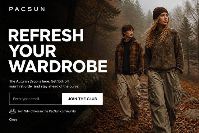 Immersive Harvest — popup concept inspired by pacsun.com