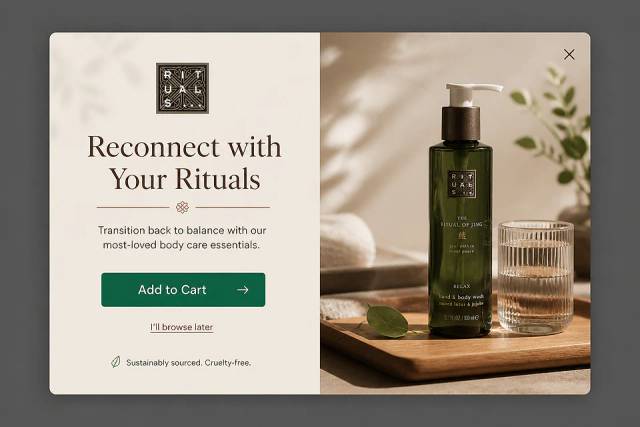 Ritual Grounding — popup concept inspired by rituals.com