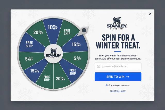Frosty Fortune — popup concept inspired by stanley1913.com