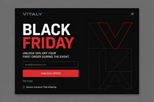 Typographic Brutalism — popup concept inspired by vitalydesign.eu