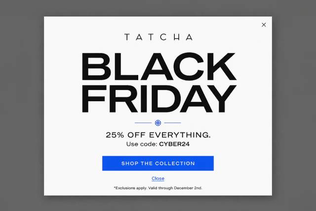 The Calligraphy Type — popup concept inspired by tatcha.com