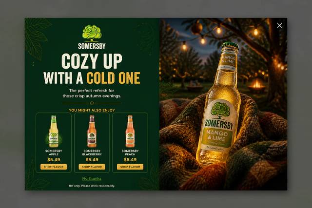 Twilight Orchard Selection — popup concept inspired by somersby.com