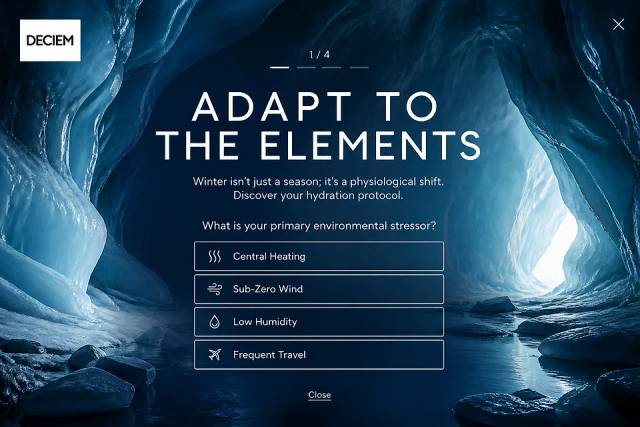 Glacial Immersion — popup concept inspired by deciem.com