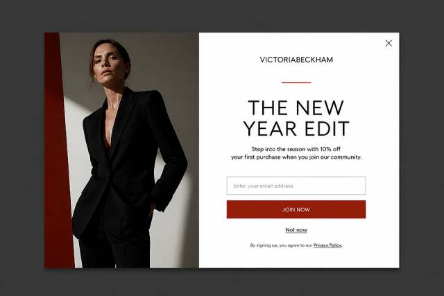 The Safe Bet — popup concept inspired by victoriabeckham.com