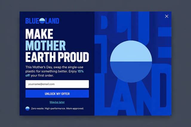 The Minimalist Gift — popup concept inspired by blueland.com