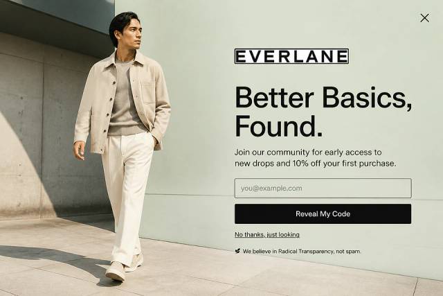 The Editorial Takeover — popup concept inspired by everlane.com