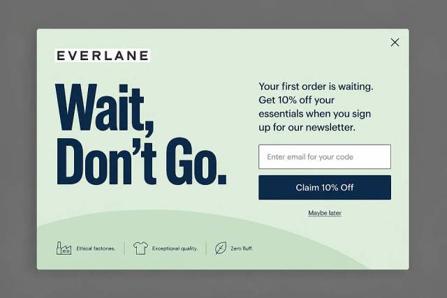 The Typographic Statement — popup concept inspired by everlane.com
