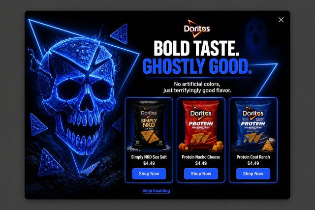 Neon Ghost — popup concept inspired by doritos.com