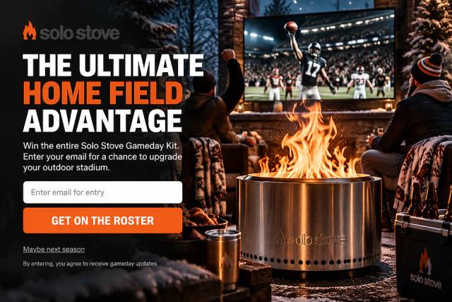 Game Day Atmosphere — popup concept inspired by solostove.com