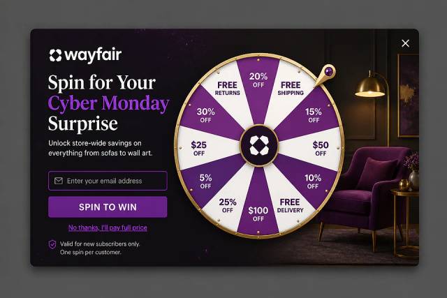 Luxury Velvet Room — popup concept inspired by wayfair.com