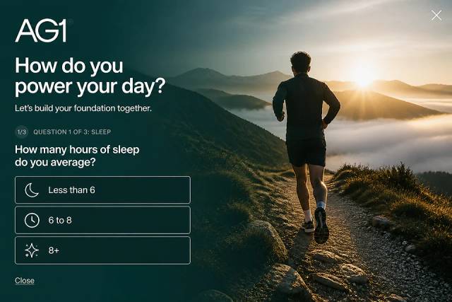 Active Lifestyle Immersion — popup concept inspired by drinkag1.com