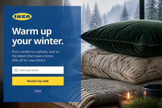 Winter Forest Immersive — popup concept inspired by ikea.com
