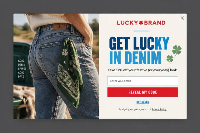 Denim Heritage — popup concept inspired by luckybrand.com