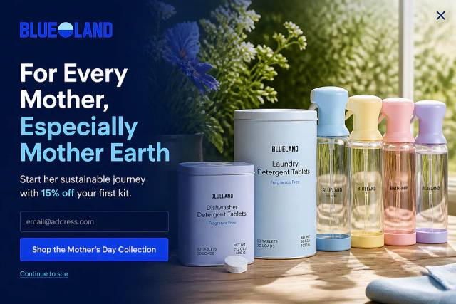The Gift of Sustainability — popup concept inspired by blueland.com