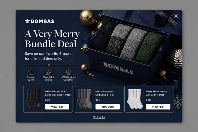 Midnight Blue Tradition — popup concept inspired by bombas.com