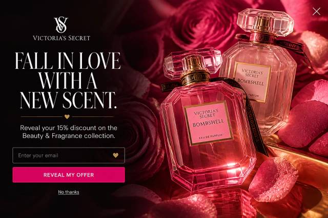 The Scent of Romance — popup concept inspired by victoriassecret.com