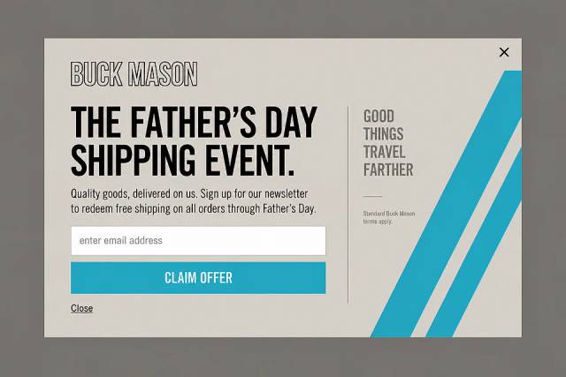 The Typographic Blueprint — popup concept inspired by buckmason.com