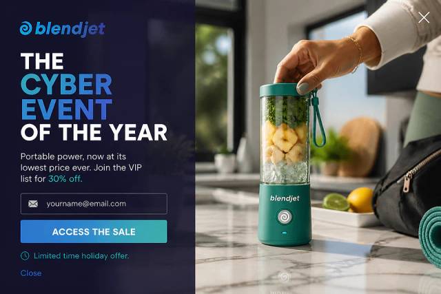 The Immersive Reveal — popup concept inspired by blendjet.com