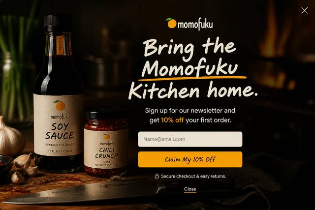 The Culinary Immersion — popup concept inspired by momofuku.com
