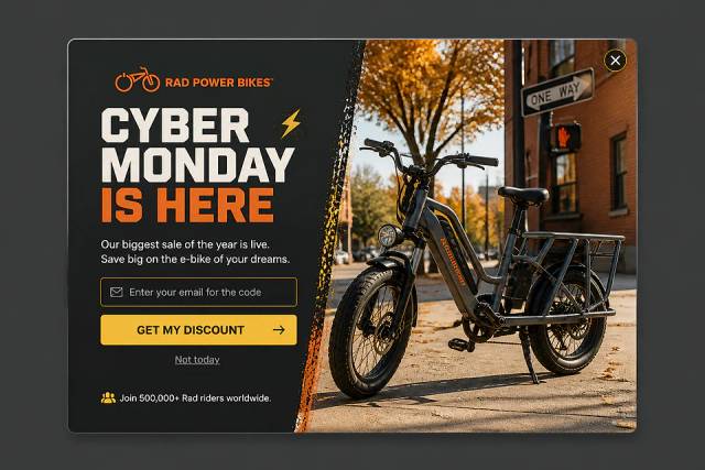 The Safe Bet — popup concept inspired by radpowerbikes.com