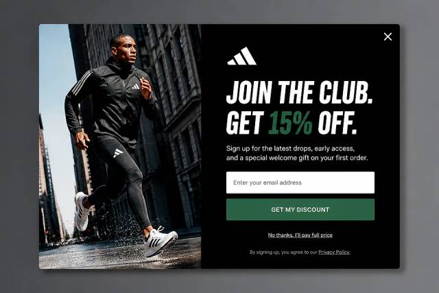 The Editorial Hero — popup concept inspired by adidas.com