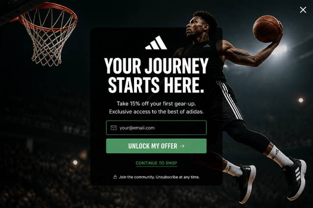 The Immersive Fullscreen — popup concept inspired by adidas.com