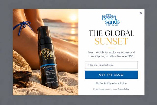 Sun-Drenched Editorial — popup concept inspired by bondisands.com