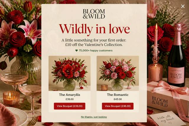 Floral Immersive — popup concept inspired by bloomandwild.com