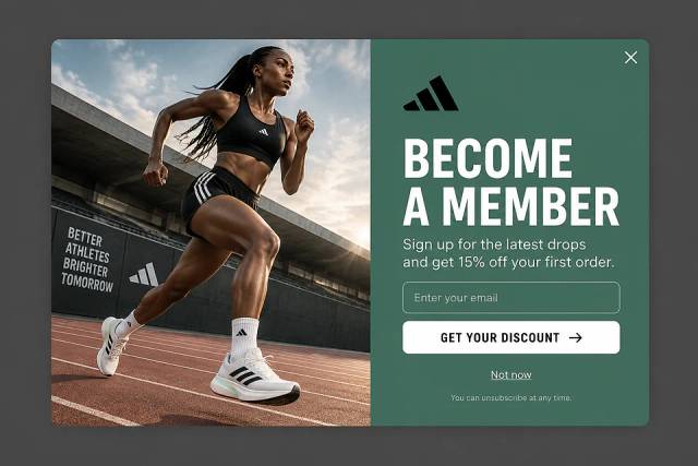 The Stadium Entry — popup concept inspired by adidas.com