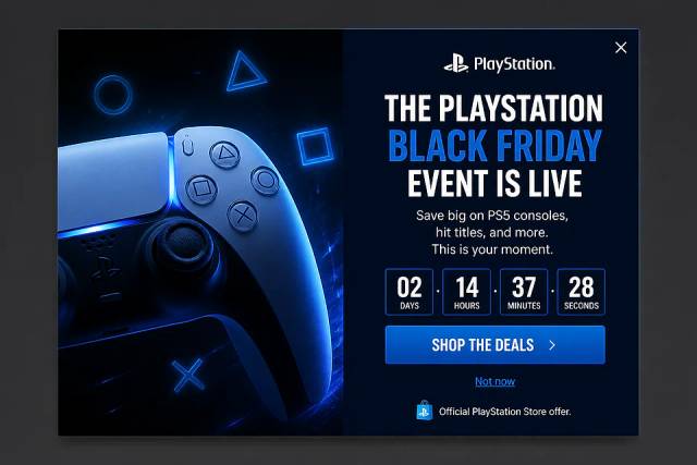 Play Has No Limits — popup concept inspired by playstation.com