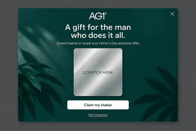 The Ritual Reveal — popup concept inspired by drinkag1.com