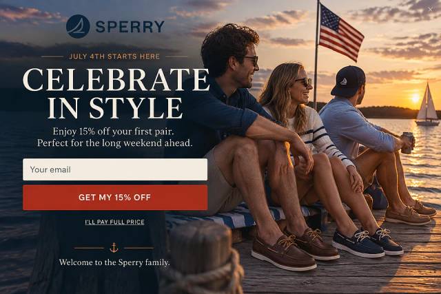 Summer Horizon — popup concept inspired by sperry.com