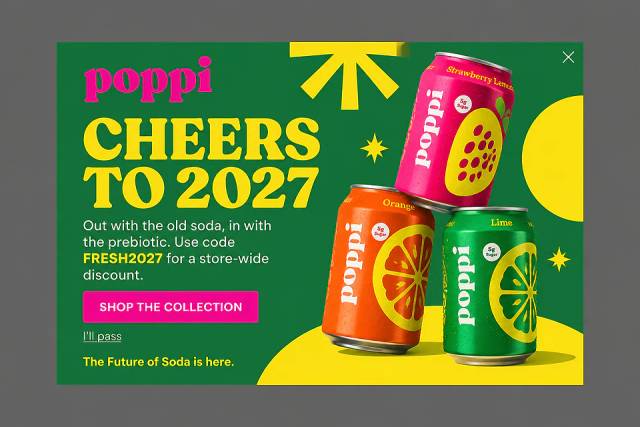 Typographic Toast — popup concept inspired by drinkpoppi.com