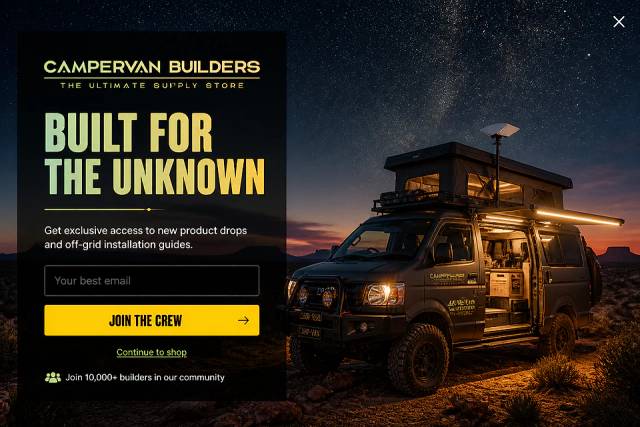 Adventure Immersed — popup concept inspired by campervanbuilders.com.au