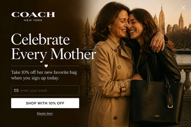 The Modern Muse — popup concept inspired by uk.coach.com