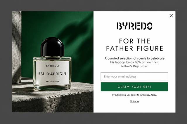 The Editorial Portrait — popup concept inspired by byredo.com