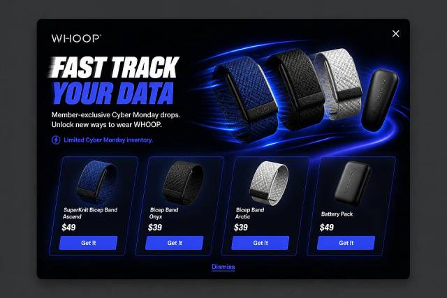 Kinetic Energy — popup concept inspired by whoop.com