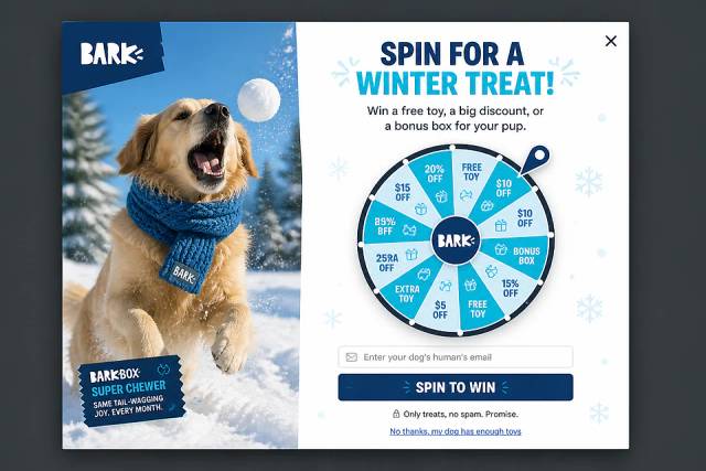 The Winter Wheel — popup concept inspired by bark.co