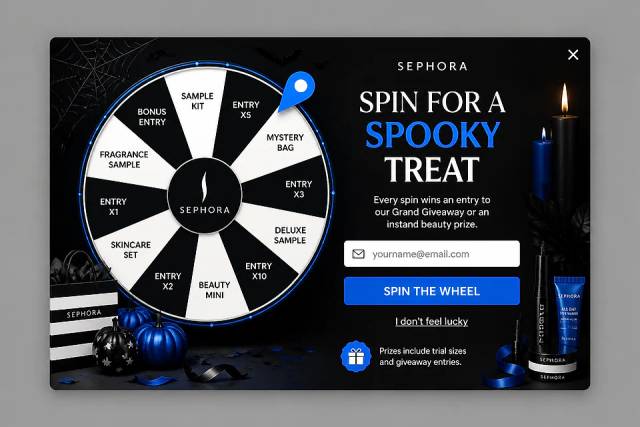 Spooky Spin — popup concept inspired by sephora.com